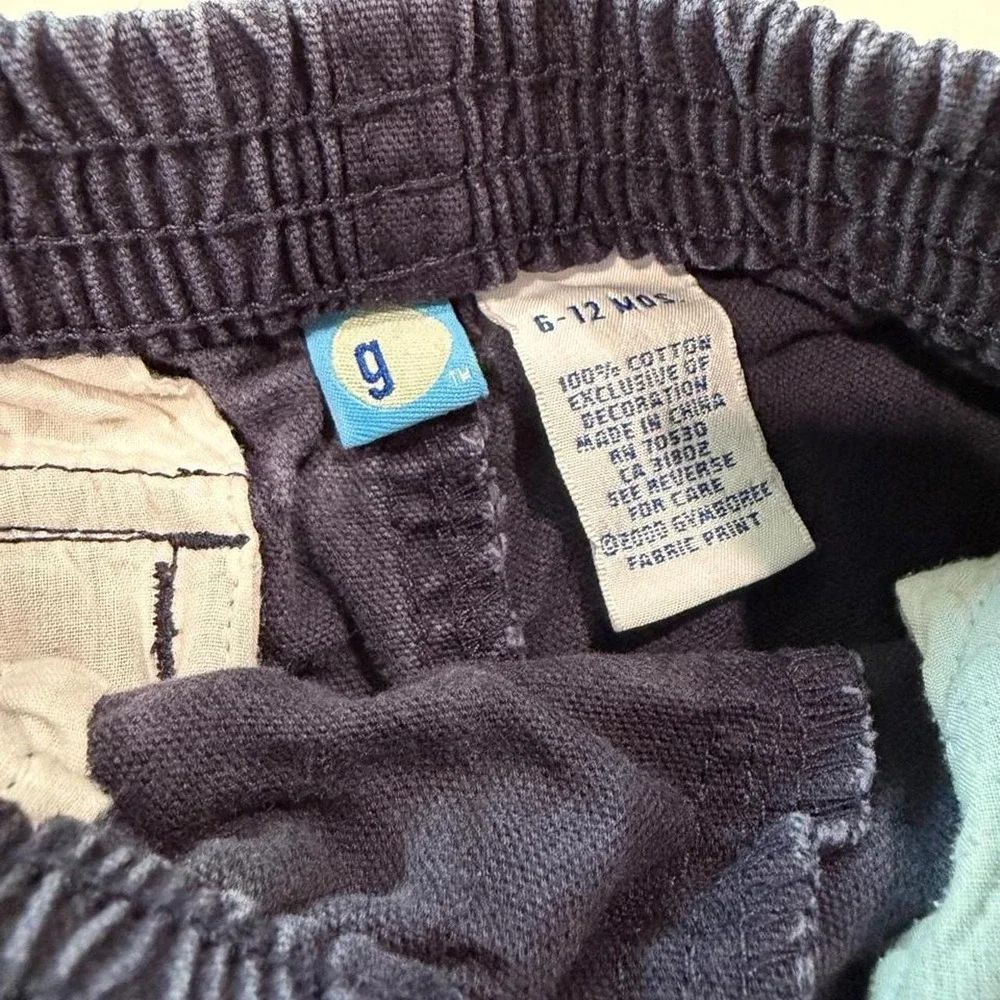 Vintage Whimsy Navy Baby Shorts